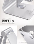 Lamicall Adjustable Cell Phone Stand, Desk Phone Holder, Cradle, Dock, for iPhone 16 15 14 13 12 Mini 11 Pro Xs Max XR X 8 7 6 Plus SE, Office