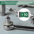 Gersoniel 180 Pcs Tool Box Labels Stickers and Decals Wrench Size Chrome Socket Labels Foil for Socket Sets Tools, Toolbox Organization Label for