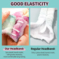 LEOBRO Spa Headband, 6pcs Makeup Headbands & Hair Ties, for Women Girls Tie-dyed Colorful, Orange, and Pinkish Purple