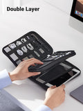 UGREEN Electronic Organizer Travel Cable Organizer Storage Bag for Data Cables, USB C Charger, SD Card, Hard Drive, Charging Cord, Mouse, Power