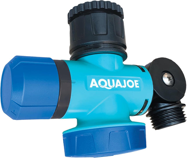 Aqua Joe SJI-MFGA1 Multi-Function Outdoor Water-Tap Connector, 180-Degree Pivoting Hose Connector with 360-Degree Rotati
