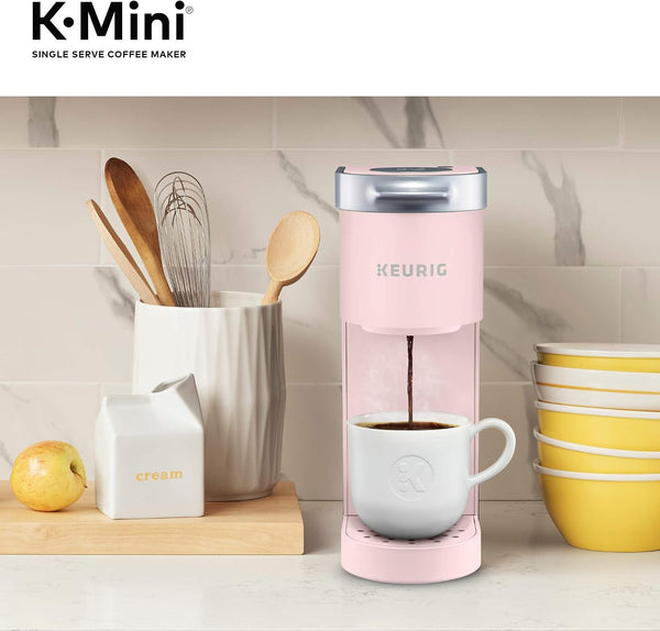 Keurig K-Mini Single Serve K-Cup Pod Coffee Maker, 6 to 12oz Brew size, with Cord Storage, Perfect for Small Spaces, Dusty Rose | Brews 6-12 Oz