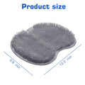 Shower Foot Scrubber Mat Back Washer Exfoliating Bath Wash Pad Wall Mounted Slip Suction Cups for Use in Cleaner Men and Women Gray