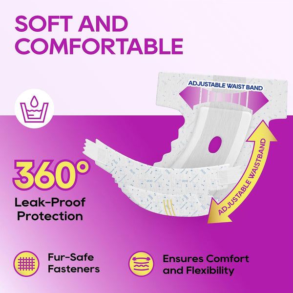 HONEY CARE All-Absorb Disposable Female Dog Diapers Small Size, Improved, 40 Count, Super Absorbent, Breathable, Wetness Indicator (Pack of 1, 40