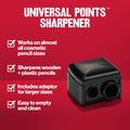 Revlon Universal Points Makeup Sharpener, Black, 1 Count Pack of 1
