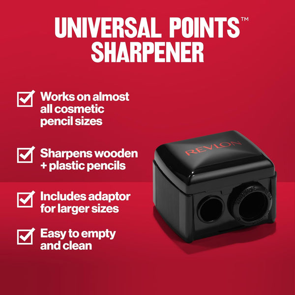 Revlon Universal Points Makeup Sharpener, Black, 1 Count Pack of 1