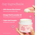 The Face Shop Rice Water Bright Cleansing Balm, 4-In-1 Makeup Remover, for Dry & Sensitive Skin, Made with Korean Rice & Lavendar Oil, Korean