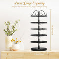 MODOWEY Rotating Earring Holder Organizer Stand, 5 Tier Metal Tree Display for Women Vendors, 220 Holes Adjustable Jewelry rack for Stud Hoop