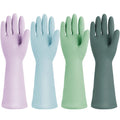 Jsocoah Cleaning Gloves for Dishwashing, 4/5 Pairs Reusable Kitchen Gloves for Wash, Household Cleaning Glove for Dishes Pet Multicolor-4 Pairs