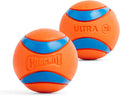 Chuckit! Ultra Ball Dog Toy - Medium Bouncy Fetch Balls For Dogs 20-60 lbs - Made from Durable Rubber - Floating Water Pet Toys - Size Medium -