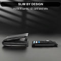 Slim Minimalist Front Pocket Air Tag Wallet, RFID Blocking Card Holder Wallet with Airtag Holder Black