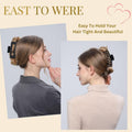 Black Hair Clips for Women -8 Pack 4.3 Inch Large Matte Banana Claw Clips for Women Thin Thick Curly Hair, Big Strong Hold jaw