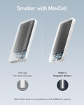 Anker 621 Magnetic Portable Charger (MagGo), 5,000mAh Wireless Power Bank with USB-C Cable, Magsafe-Compatible Battery Pack for iPhone