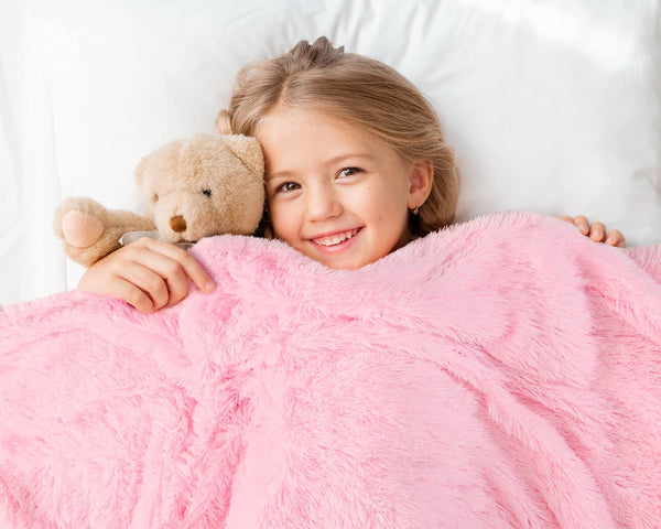 BENRON Light Pink Throw Blankets, Soft Shaggy Fuzzy Sherpa Cute Baby Pink Throw Cozy Fluffy Faux Fur Blankets for Bed Couch Sofa Washable, 50"x60"