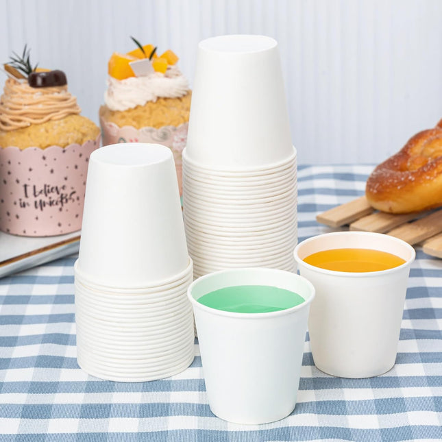 RACETOP [100 Pack] 3 Oz Bathroom Paper Cups, Disposable Paper Cups, Mouthwash Cu