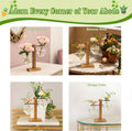 XXXFLOWER Plant Propagation Station Terrarium Wooden Stand 2 Love Bulb Vase Transparent