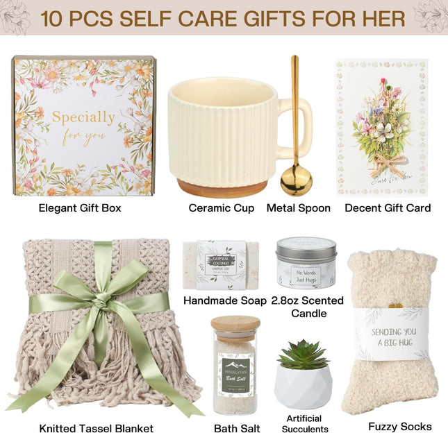 Christmas Get Well Gifts for Women - Feel Better Gift Baskets for Women After Surgery, Cancer Care Gifts for Friend, Sic