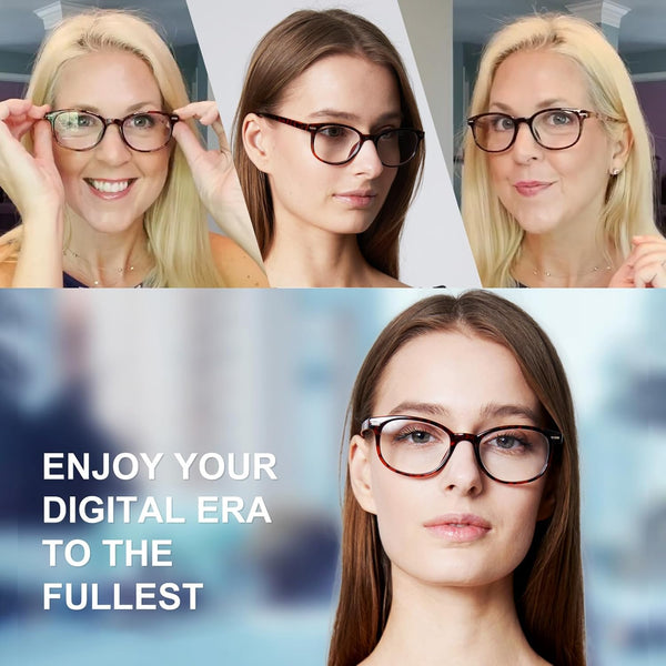 EFE Reading Glasses Readers for Women Ladies 1.5 Lightweight Full Frame Spring Hinge Eyeglasses 5 Pack (Mix Color, 1.50)
