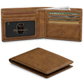 RUNBOX Wallet for Men,Mens Wallet,Slim Leather Bifold,Rfid Blocking 8 Slots Gift Box