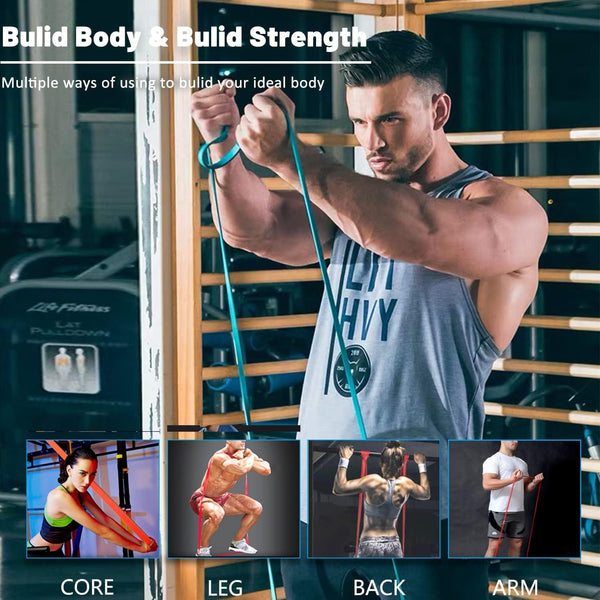 Resistance Bands, Pull up Assist Bands - Workout Bands, Eexercise Bands, Long Resistance Bands Set for Working Out, Fitness, Training, Physical