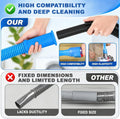 PetOde 2 Pieces Dryer Vent Cleaner Kit Compatible with Most Vacuum Cleaner, Dryer Lint Brush and Vacuum Hose Attachment with Universal Connector,