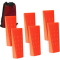 AR-PRO 6 Pack Tree Felling Wedges with Spikes for Safe Tree Cutting – 5.5” Wedges with Storage Bag; 6 Felling Dogs to Guide Trees Stabilize and