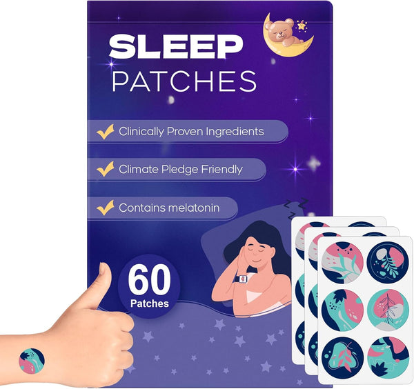 Sleep Patches for Adults, 60 Pack Upgraded Deep Sleep Patches, All Natural Deep Sleep Patches, Quick Acting Ingredients, for Men and Women, Easy
