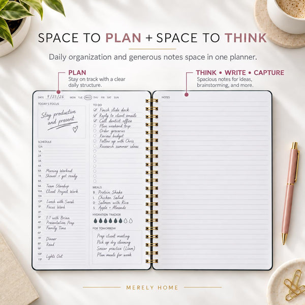Undated Daily Planner | 8.25ÃÂ¢ÃÂÃÂ X 11.75ÃÂ¢ÃÂÃÂ Work To-Do Notebook | ADHD Academic Organizer | Multi-Layout | Men and Women Planner