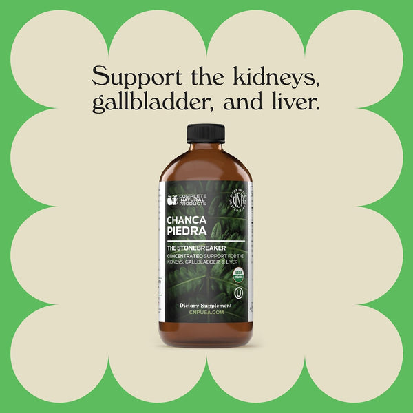 CNP | Chanca Piedra Organic Tincture 16oz - Stone Breaker, Kidney Support | Organic chanca piedra liquid extract for kidney cleanse support, stone