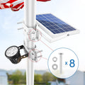 APONUO Solar Flag Pole Light,Solar Powered Flagpole Lights Pole Mount Upgraded Solar Flagpole Lights Outdoor Dusk to Dawn 2 Lighting Mode for
