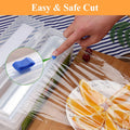 Plastic Wrap Cutter Slide Cutter - Reusable Snap-On Sliding Cutter Fit 12 Inch Plastic Wrap Foil Wax Paper Parchment Paper Barbecue Paper Baking