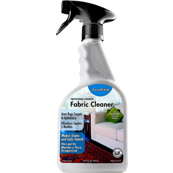 Forcefield® Fabric Cleaner Professional Strength, Deeply Penetrates Water Safe Fabric & Fibers of Upholstery, Clothing, Rugs & Carpeting - 22Oz