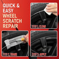 Wheel Scratch Repair Kit, Gloss Black Rim Repair Kit Curb Rash, DIY Alloy Wheel Repair Kit, Car Wheel Rim Scratch Repair Kit, Rim Paint Pen for