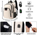 Della Gao Laptop Backpack for Men, 17.3inch Large Business Travel Backpack with USB Charging Port, Water Resistant Computer Bag for Men/Women