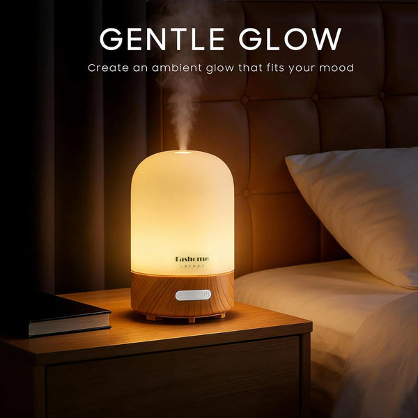 Essential Oil Diffuser Handmade Glass, Quiet 6-In-1 High-End Humidifier, Home Aromatherapy Fragrant Aroma Diffuser with Multiple LED Light Modes