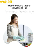 LANON Protection wahoo Skin-Friendly Dishwashing Cleaning Gloves, Dishwashing Kitchen Gloves with Cotton Flocked Liner, Non-Slip, Surf Spray,