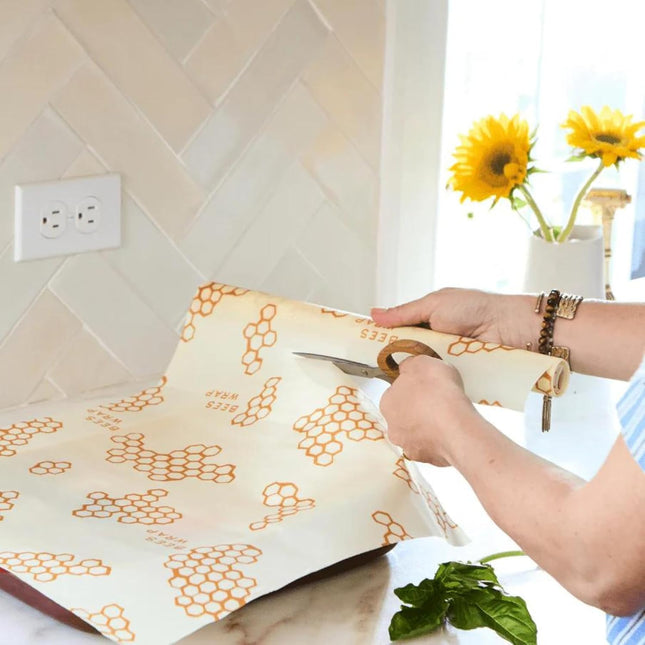 Bee'S Wrap Beeswax Wraps for Food - Honeycomb Cut to Size Wax Paper Roll - Made 
