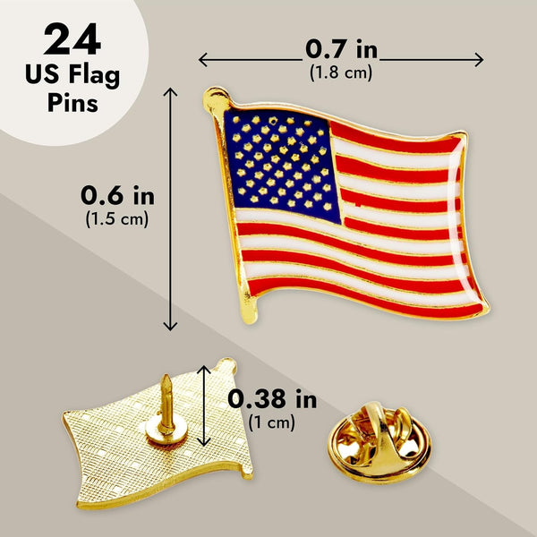 American Flag Lapel Pins for National Day, 4th of July, Veterans, Memorial Day, Political Events, Patriotic, USA Flag Pins for Suits, Backpacks &