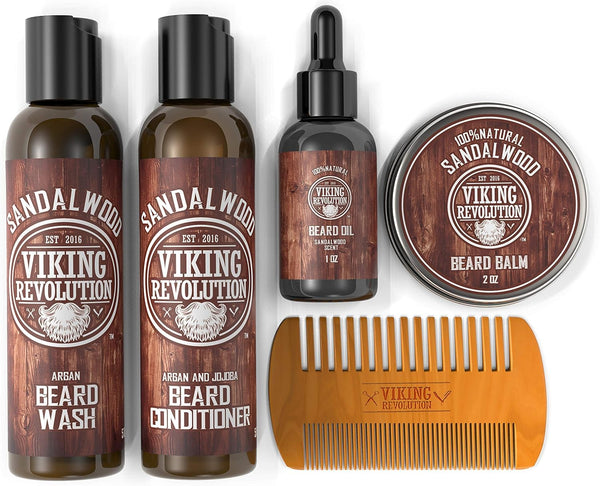 Ultimate Conditioner for Men'S Beard Grooming - Softens, Smoothes and Soothes Beard Itch- Contains Wash, Conditioner, Oil, Balm and Comb-
