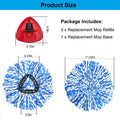 3 Pack Spin Mop Replacement Heads Compatible with O Cedar Rinseclean 2-Tank System, Microfiber Spin Mop Refills Replace Heads, Deep Cleaning,