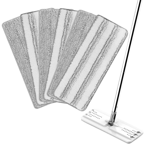 Mop Replacement Pads Compatible with JOYMOOP Flat Mop or Mop Bucket Set - Microfiber Flat Mop Pads for All 13" X 4.9" Squeeze Flat Floor Mop -