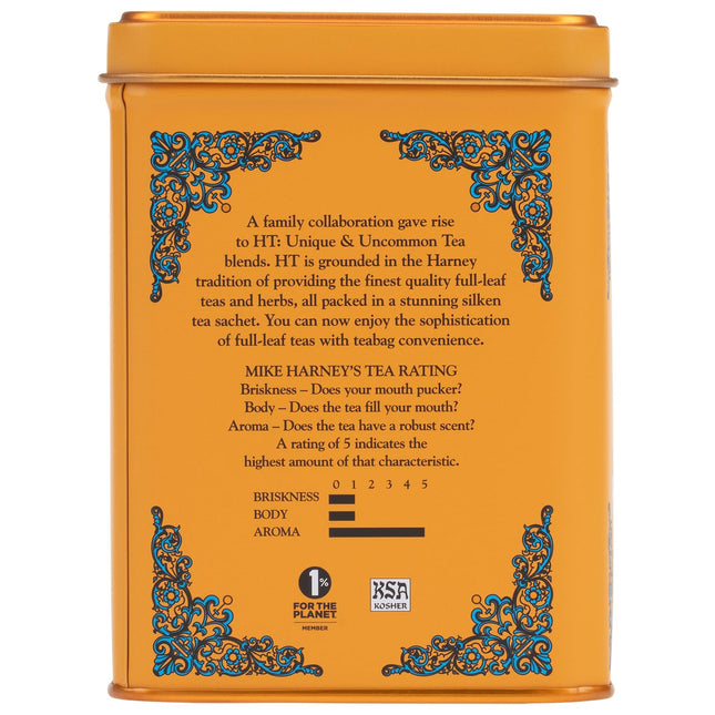 Harney and Sons Decaf Hot Cinnamon , Decaf Flavored Black 20 Sachets per Tin 1.4