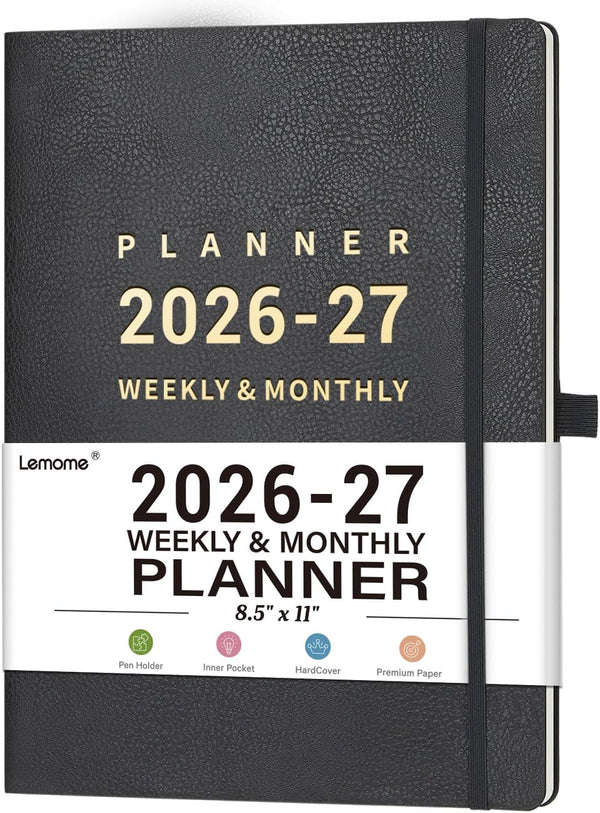 2025-2026 Planner - July 2025 - June 2026, Planner 2025-2026 Daily Weekly and Monthly, 8.5" X 11", Pen Holder, Calendar Stickers, Pocket, 25 Notes