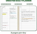 Undated Daily Planner with Hourly Schedule, to Do List Spiral Notebook, Easily Organize Your Work Tasks and Appointments, Perfect School or Office