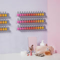 FEMELI Nail Polish Wall Rack: 6 Shelves 15 Inch Clear Acrylic Nail Polish Organizer for 66-90 Bottles Multi-Purpose Acrylic Floating Shelves (15