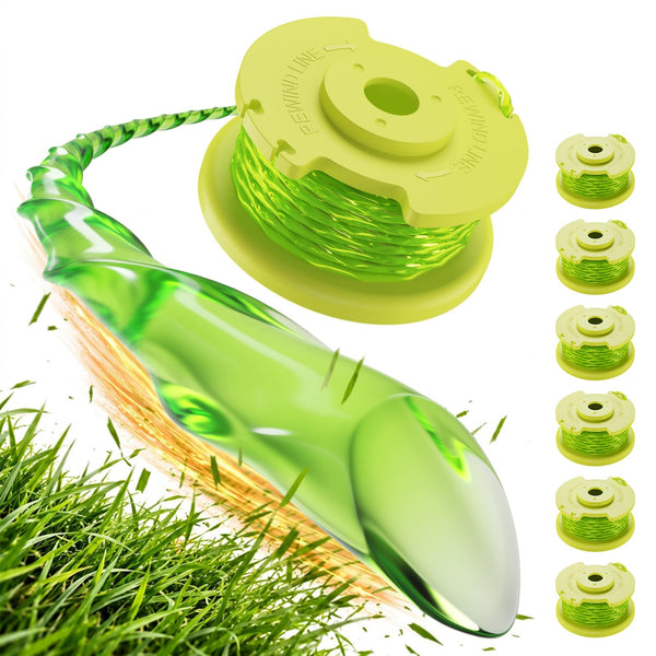 6 Pack Weed Eater String Replacement for Ryobi 18v, 24v, and 40v Cordless Trimmers