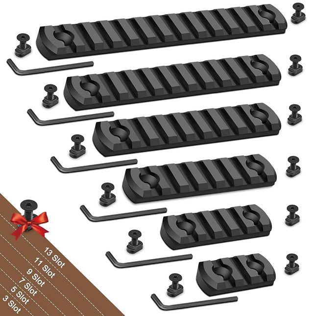 Single Picatinny Aluminum Accessory Rail Set for Mlock 3 5 7 9 11 13 Slots with 