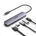 Anker USB C Hub 5-in-1 USB Hub for Laptops, 4K HDMI USB-C Multiport Adapter | 90W Max Power Delivery, 3 USB A Data Ports USB C Dongle, Compact for