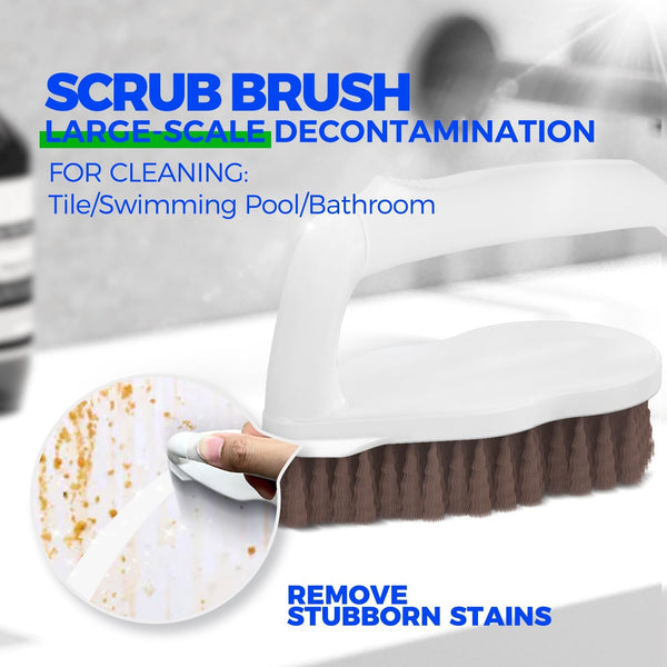 Holikme 7 Pack Cleaning Brush Scrub Brush Kitchen Brush for Floor,Brown | Deep Cleaning Brush Set, Scrub Pads with Scraper Tip for Pool Walls,