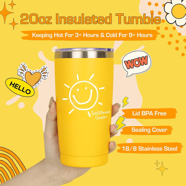 BRIGHTEN up HER DAY! Unique 10Pcs Birthday Gift Baskets for Women - Sister & Friendship Cheer up Box with Get Well Soon & Sunshine Gifts!